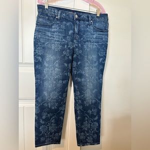 Chico's imprint crop jeans.
